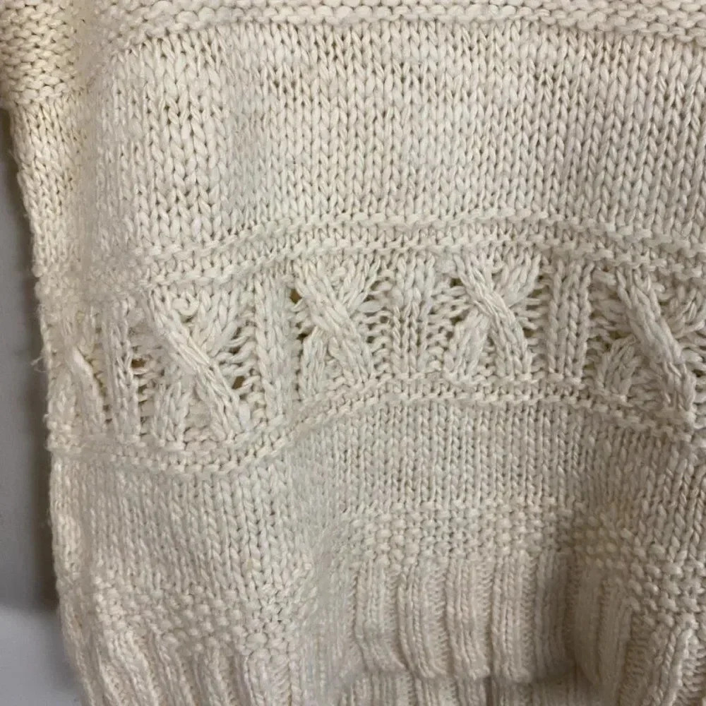 American Eagle Chunky Knit Wool Blend Fisherman Sweater - Picture 10 of 16